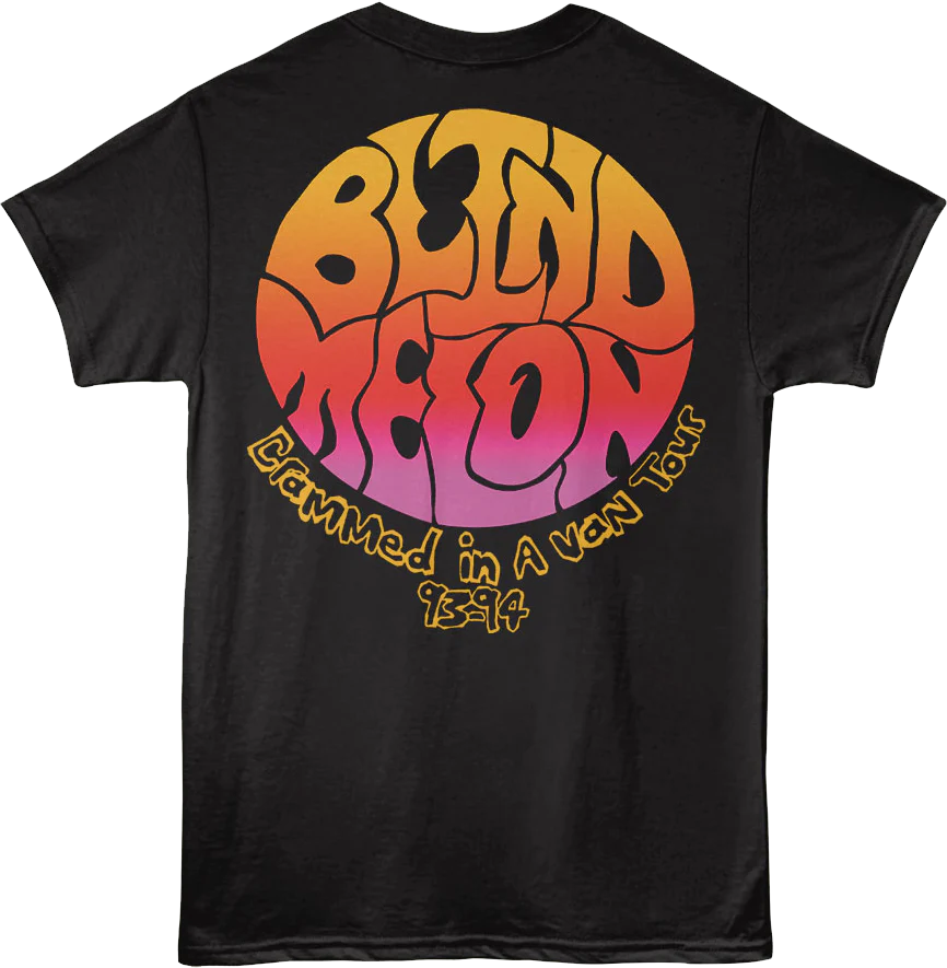 Front & Back Crammed In A Van Tour Blind Melon T-Shirt - Image 3