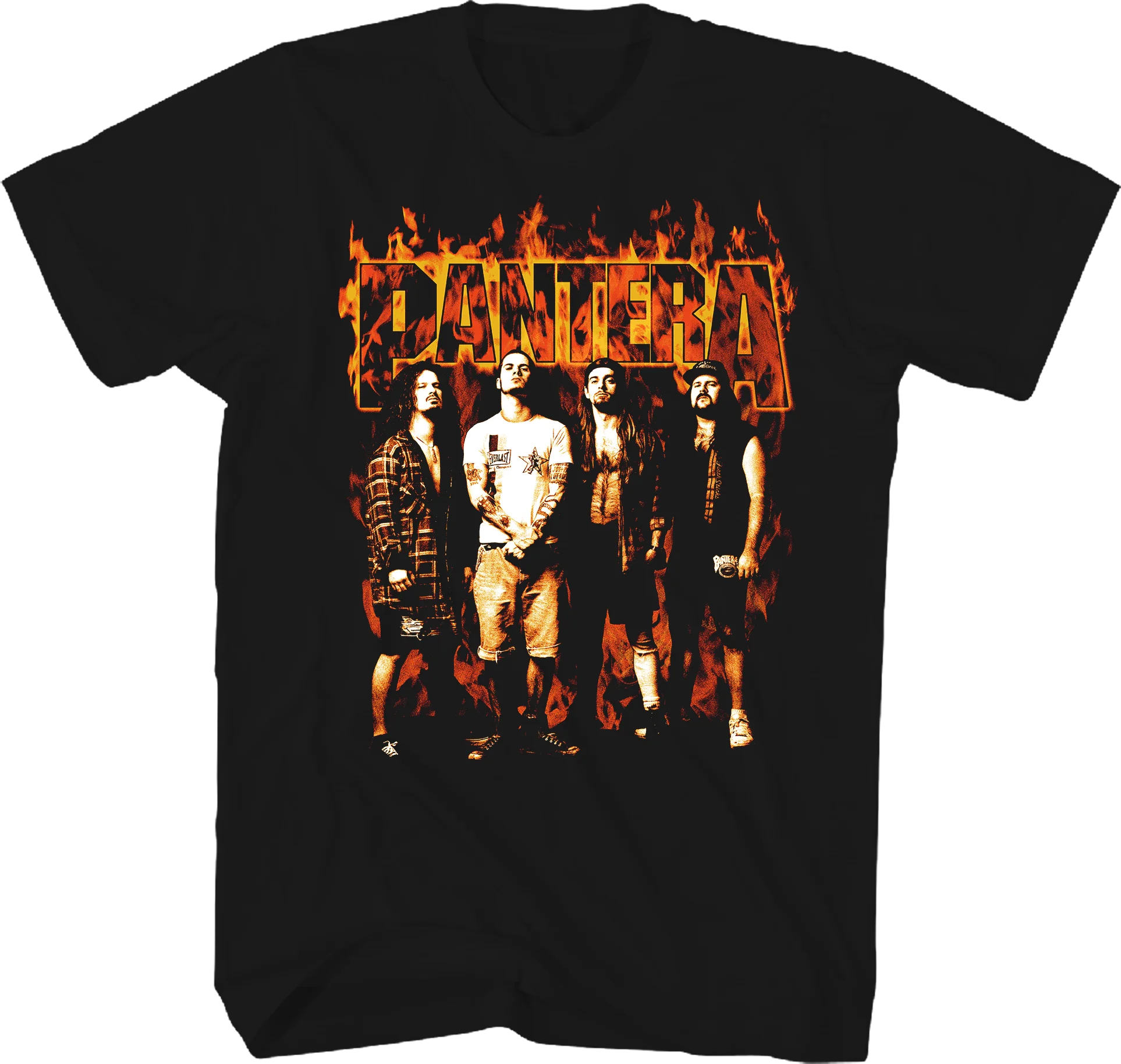 Front & Back Flaming Logo Pantera T-Shirt