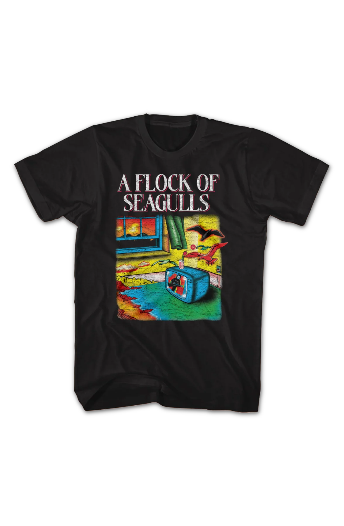 Front & Back Flock Of Seagulls T-Shirt - Image 2