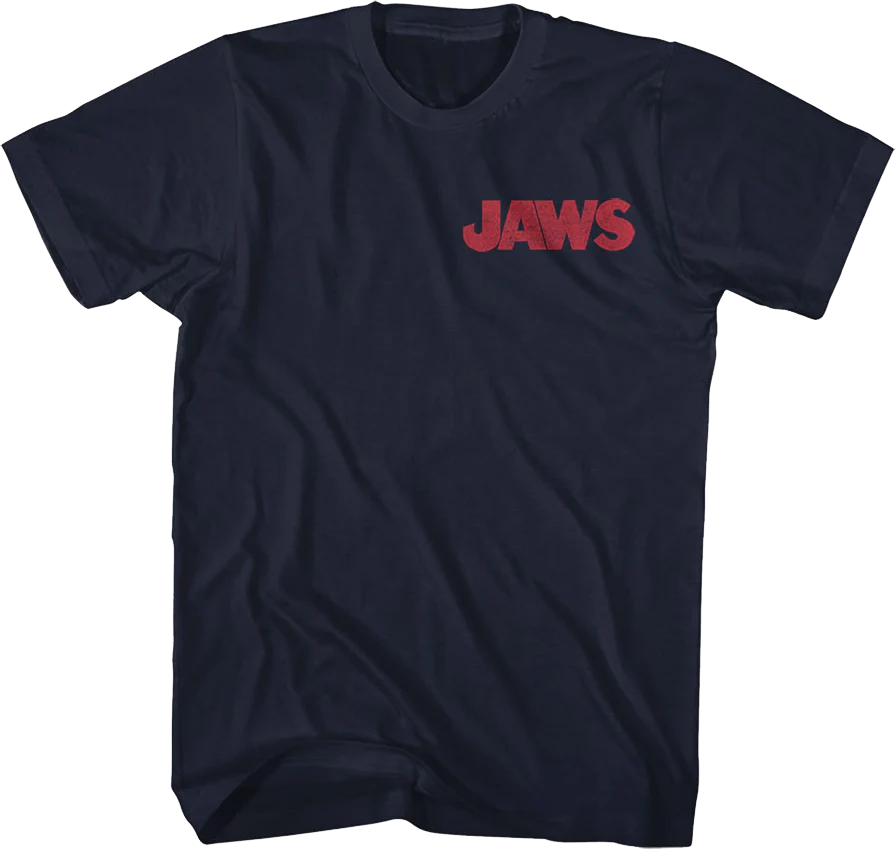 Front & Back Movie Poster Jaws T-Shirt - Image 3