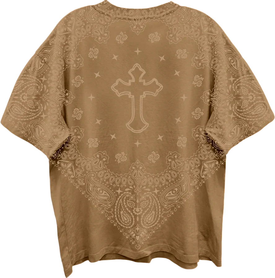 Front & Back Praying Hands Tupac Shakur Oversized T-Shirt - Image 3