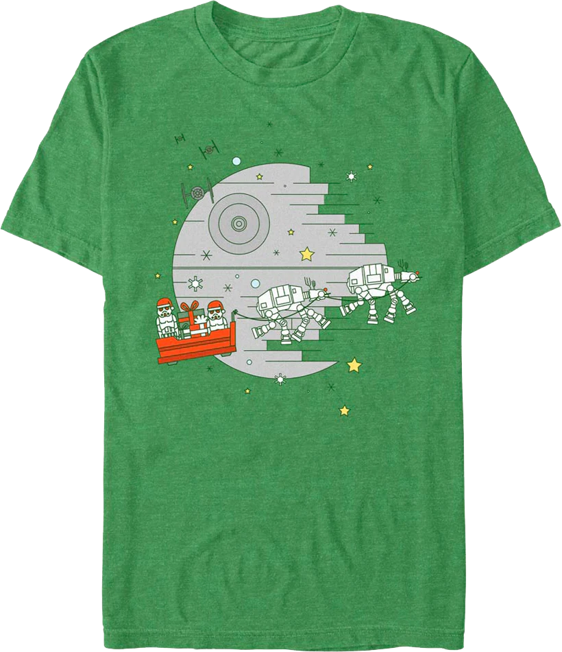 Galactic Empire Christmas Sleigh Star Wars T-Shirt