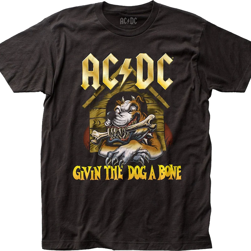 Givin The Dog A Bone Illustration ACDC Shirt