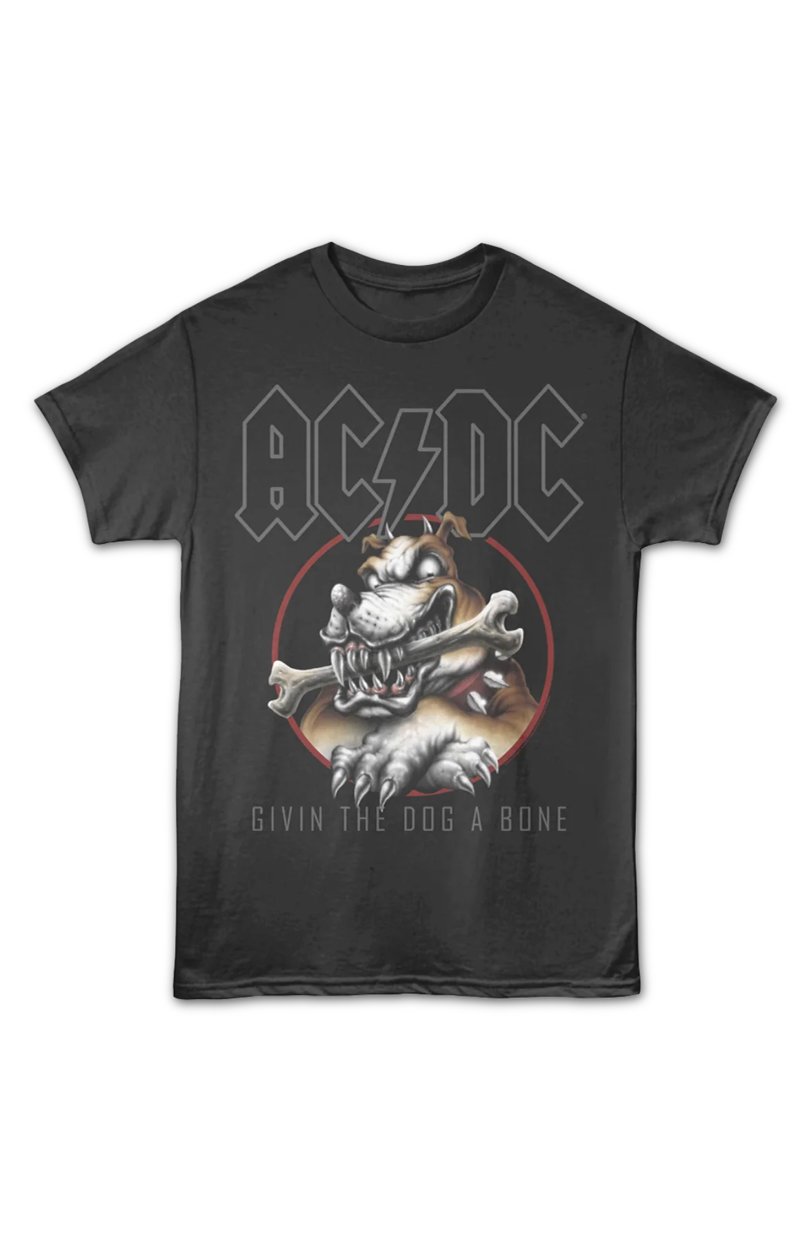 Givin The Dog A Bone Vintage Circle ACDC T-Shirt - Image 2