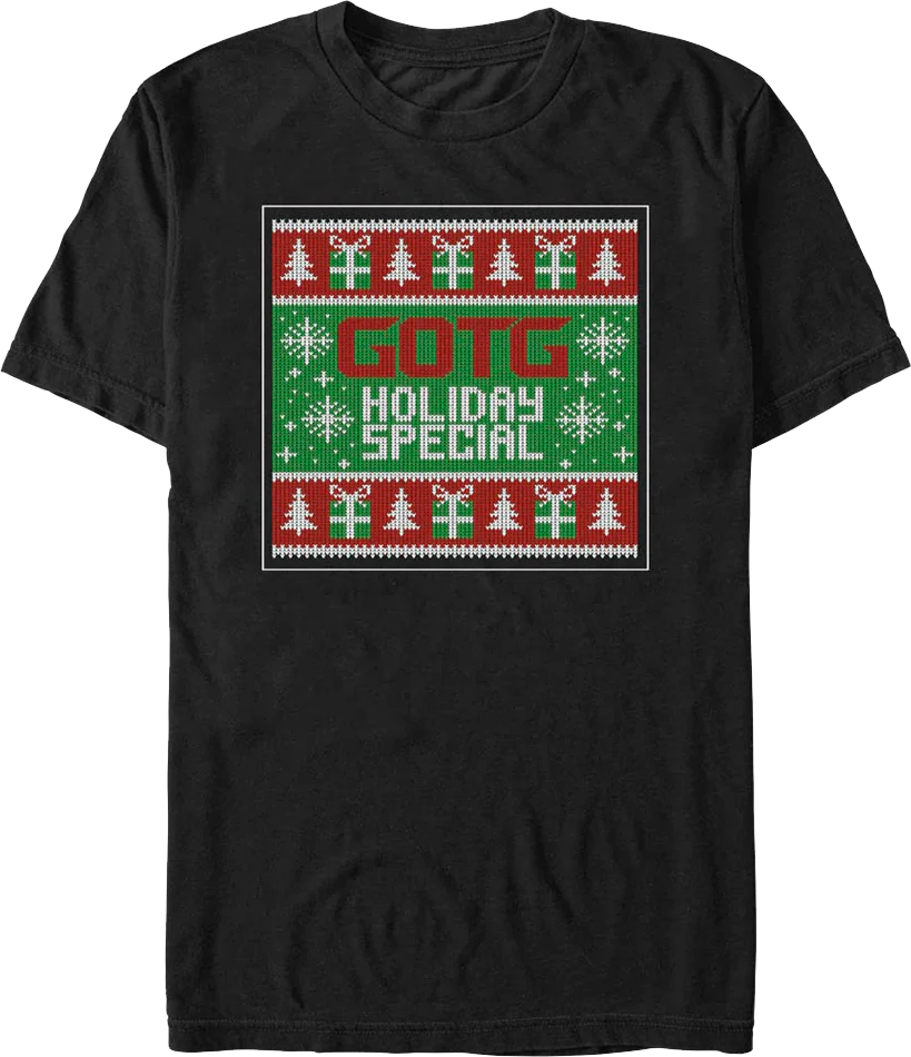 GOTG Holiday Special Faux Ugly Sweater Marvel Comics T-Shirt