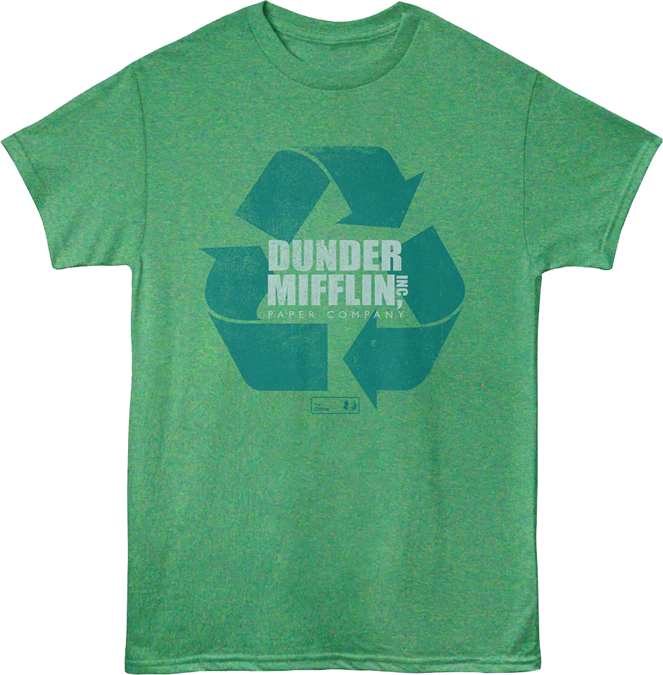 Green Dunder Mifflin Recycle The Office T-Shirt