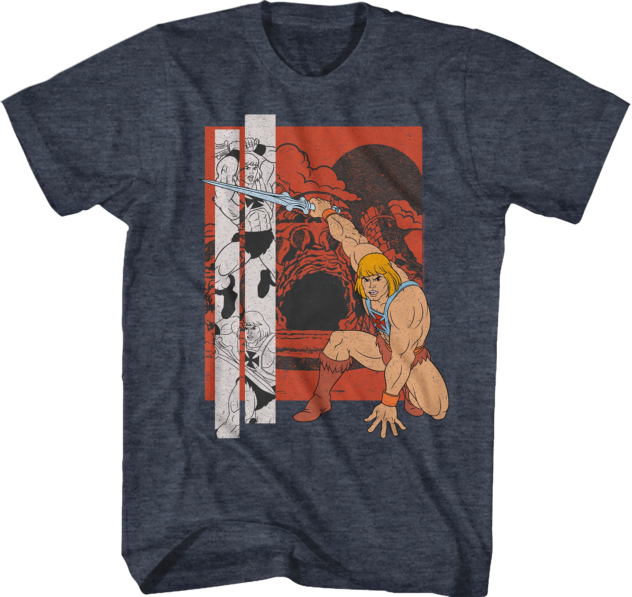 He-Man Action Pose Collage Masters of the Universe T-Shirt