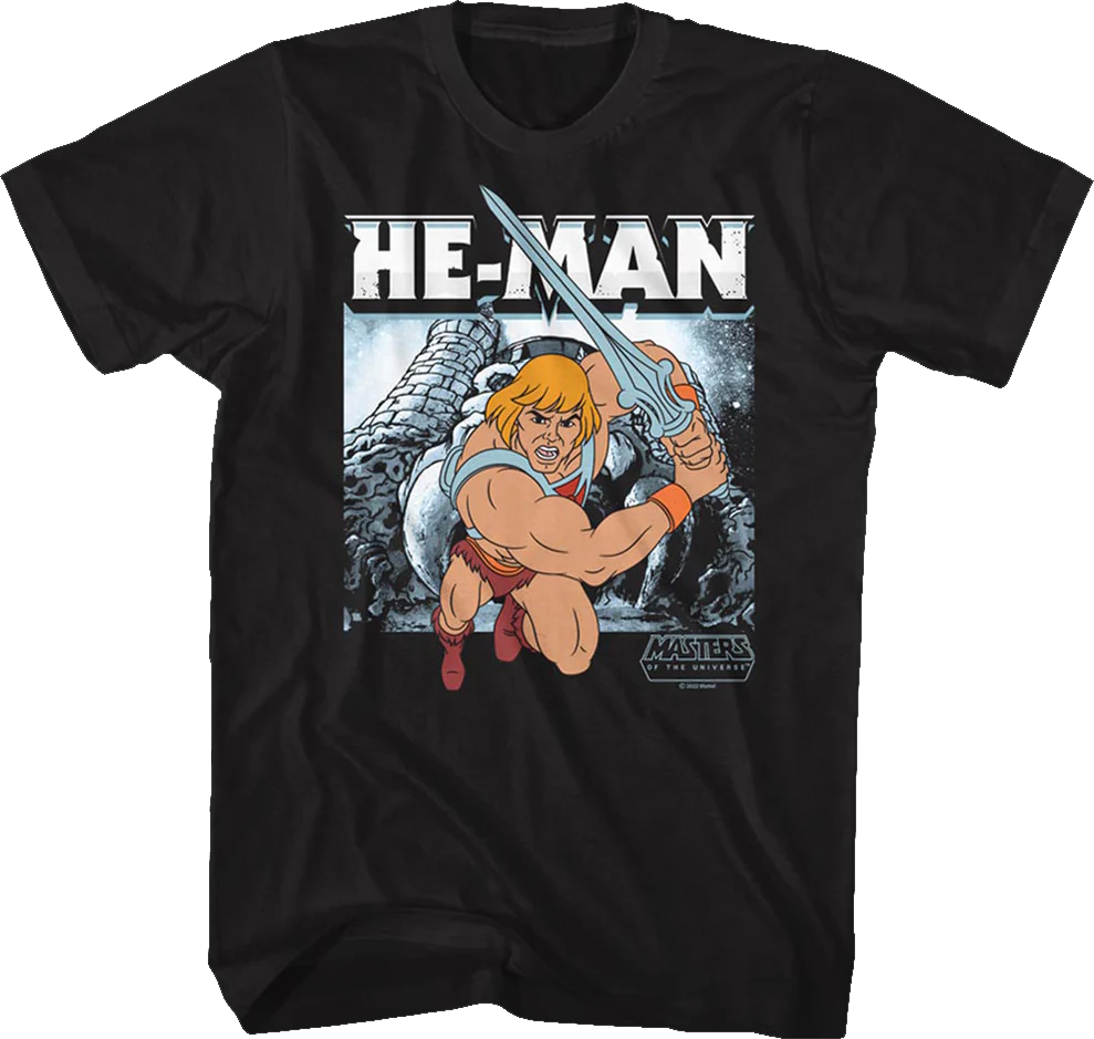 He-Man Castle Grayskull Action Pose Masters of the Universe T-Shirt