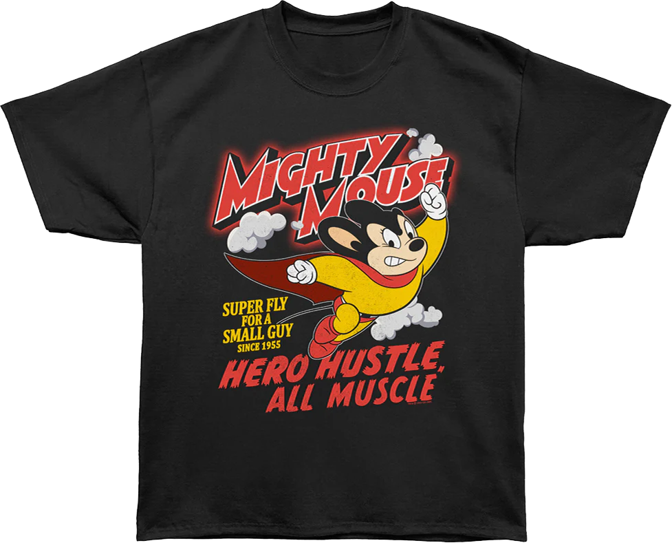 Hero Hustle All Muscle Mighty Mouse Oversized T-Shirt