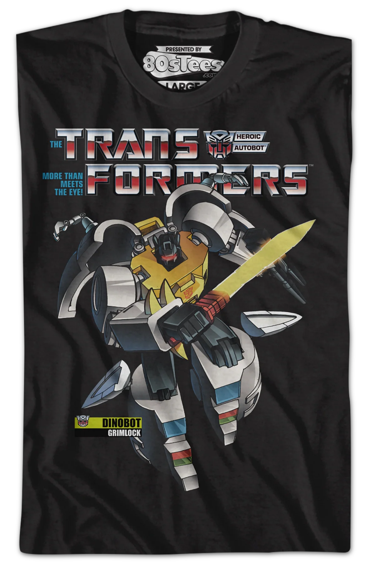 Heroic Dinobot Grimlock Transformers T-Shirt - Image 2