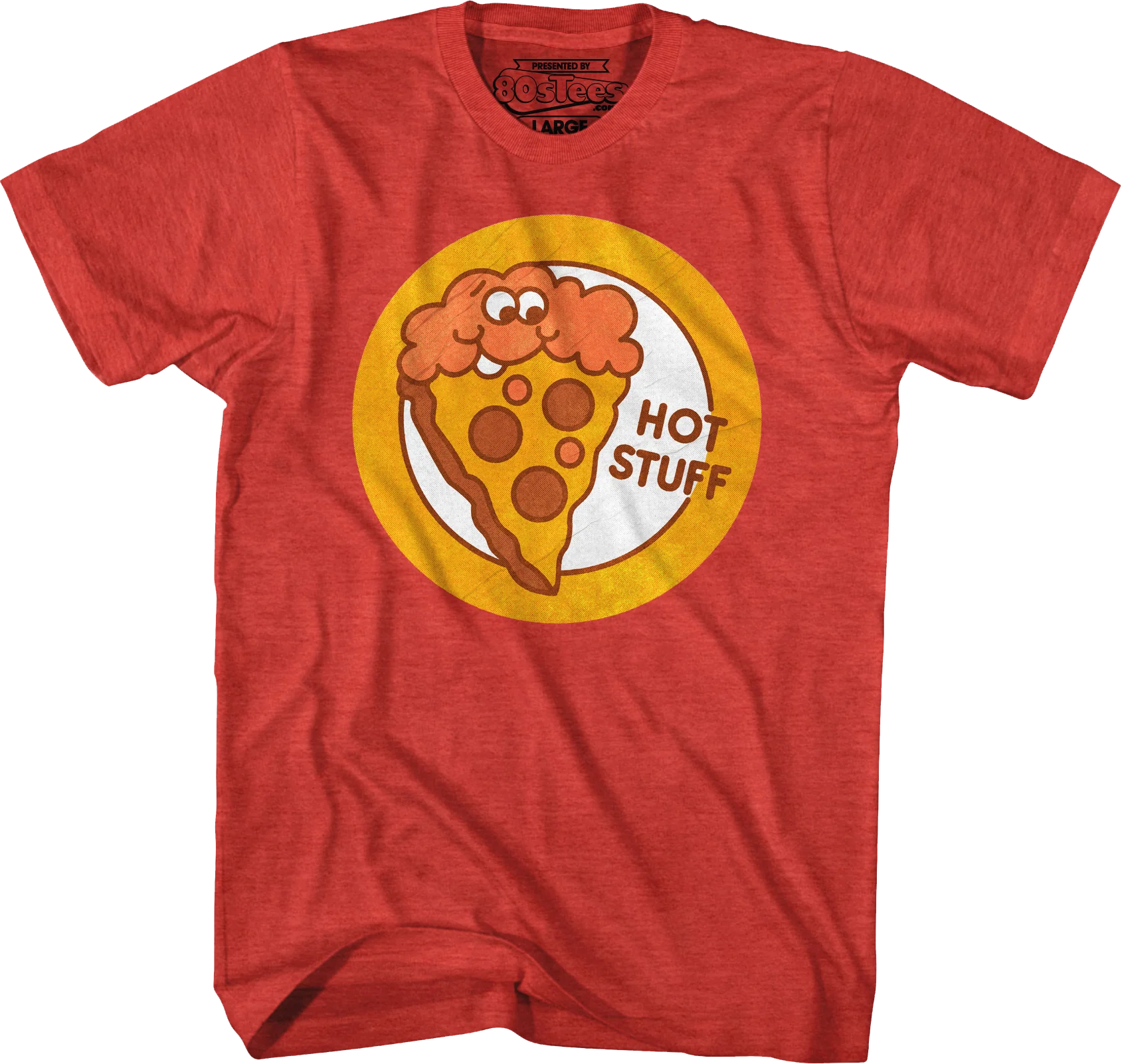 Hot Stuff Pizza Scratch & Sniff Sticker T-Shirt - Image 12