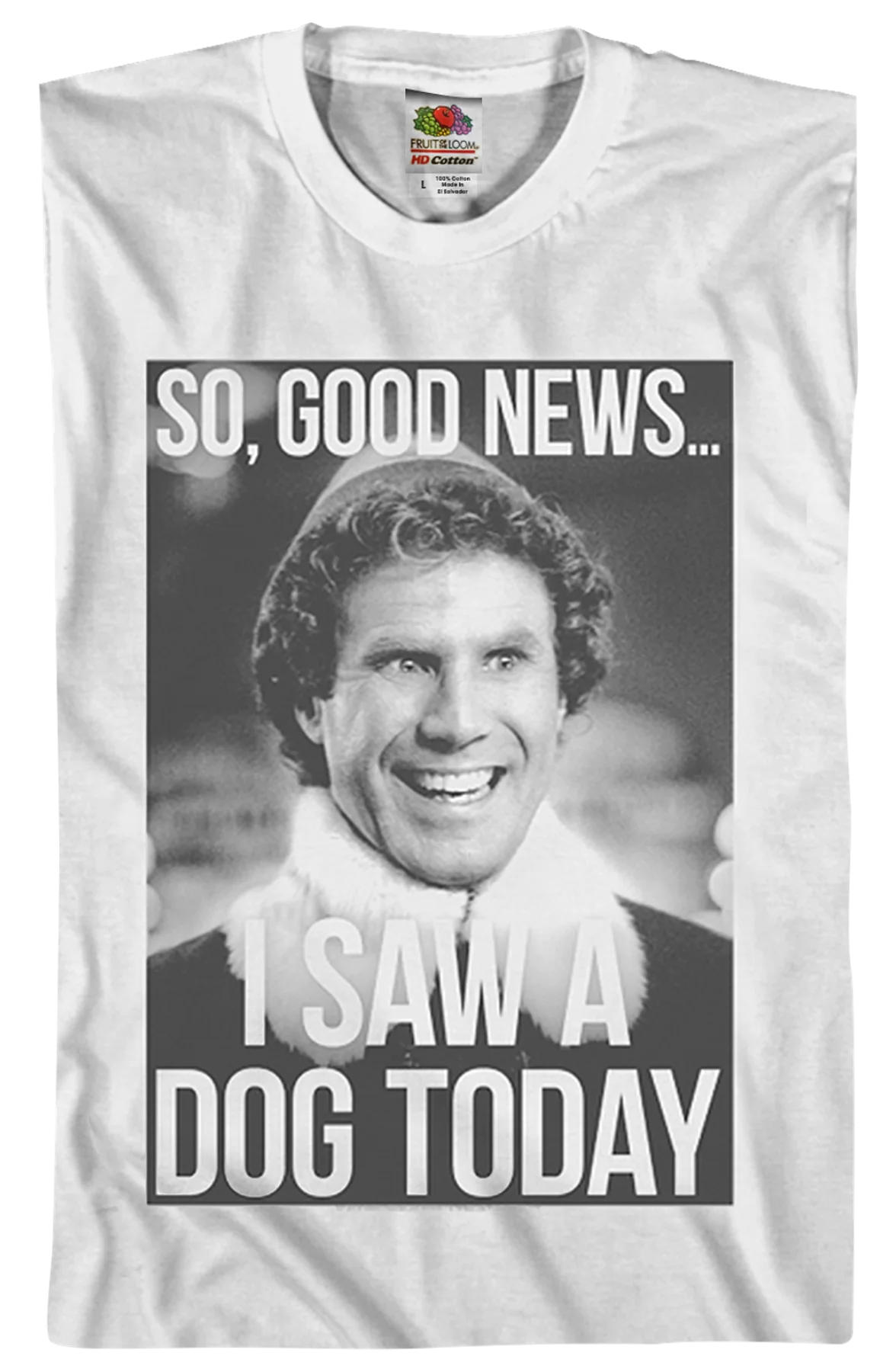 I Saw A Dog Today Elf T-Shirt - Image 2