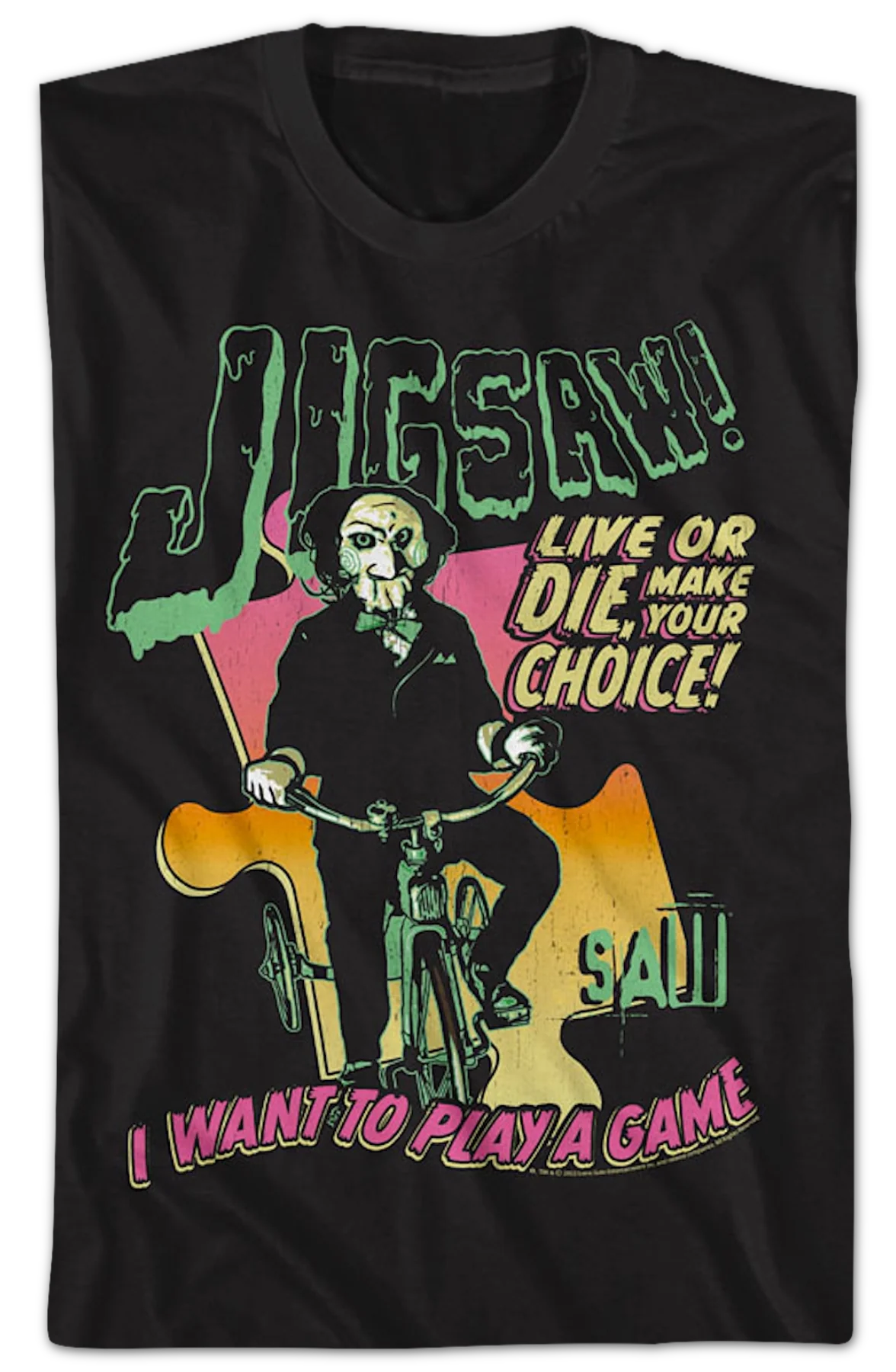 I Want To Play A Game Saw T-Shirt - Image 2