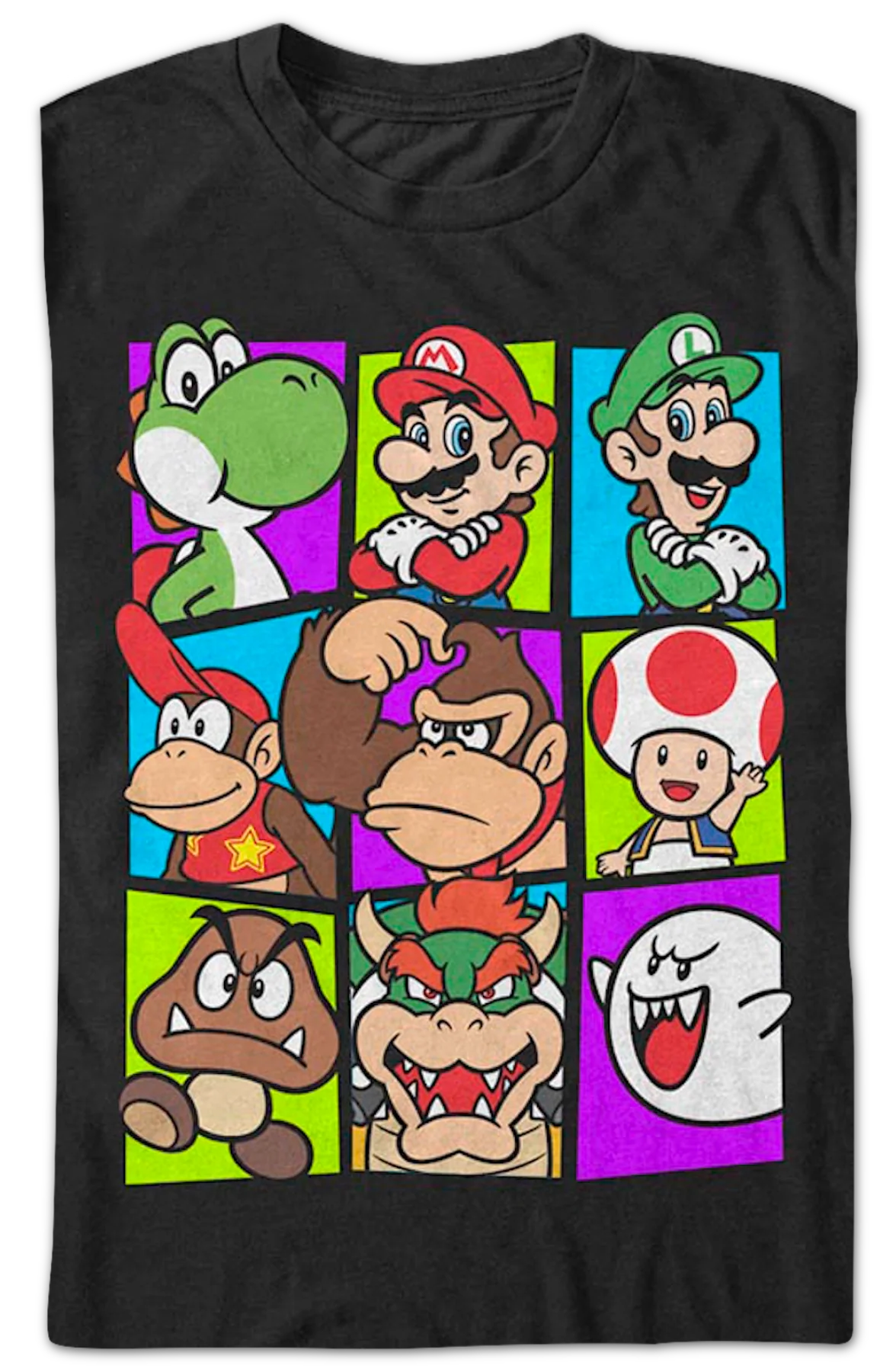 Iconic Character Blocks Super Mario Bros. T-Shirt - Image 2