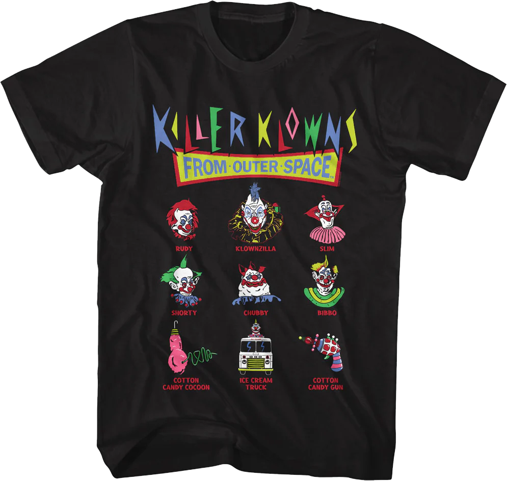 Icons Collage Killer Klowns From Outer Space T-Shirt