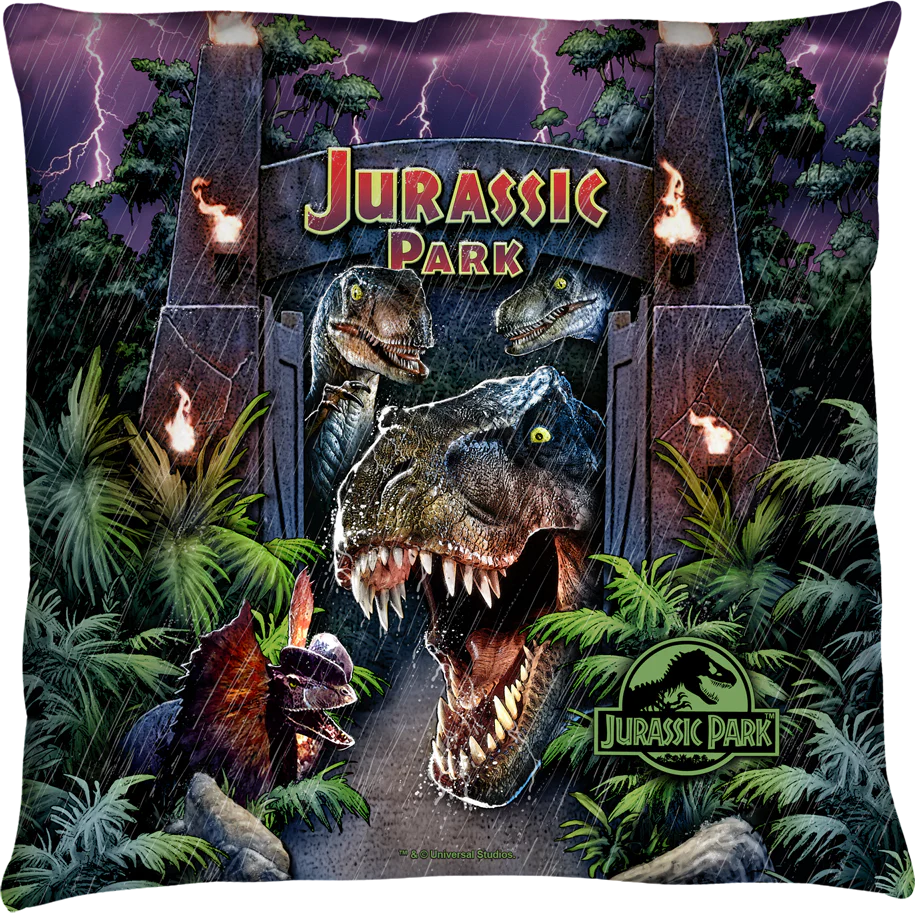Jurassic Park Throw Pillow