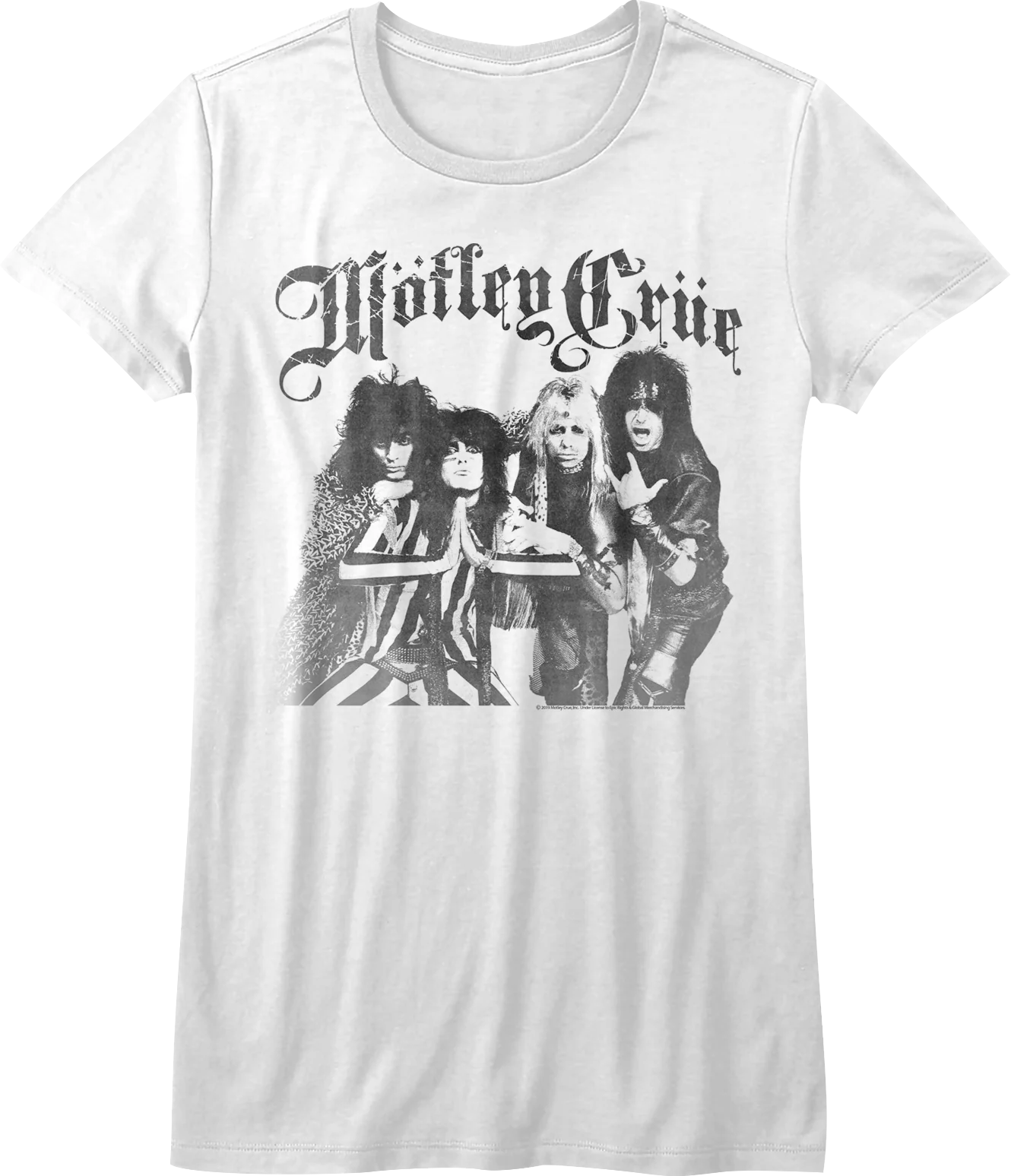 Ladies Black and White Motley Crue Shirt