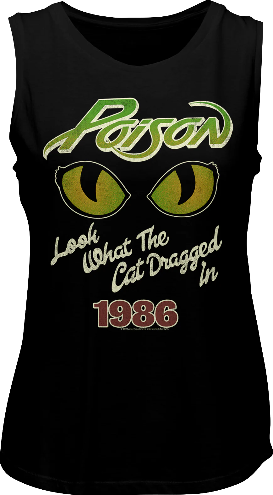 Ladies Look What The Cat Dragged In Poison Muscle Tank Top