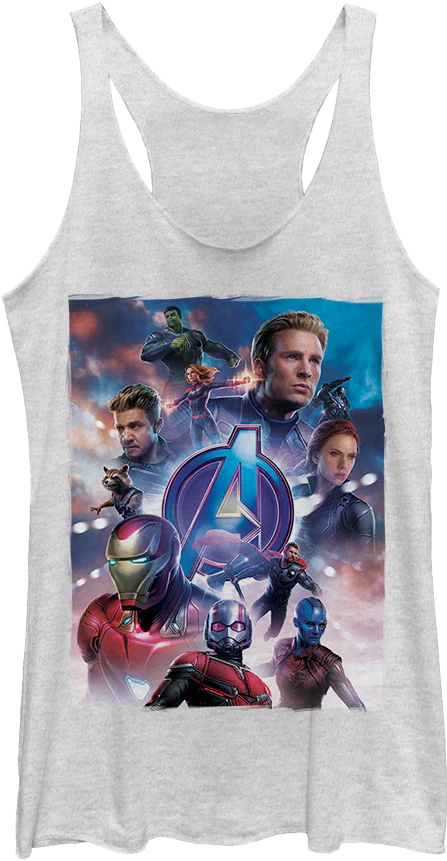 Ladies Movie Poster Avengers Endgame Racerback Tank Top