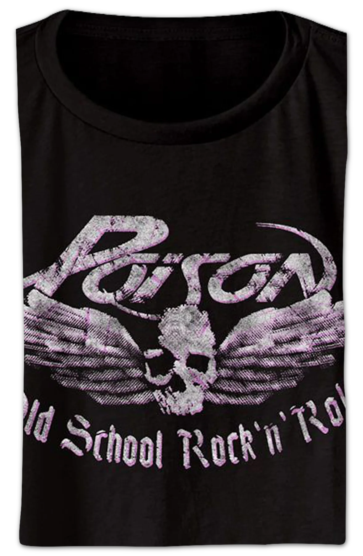 Ladies Old School Rock n Roll Poison Crop Top - Image 2