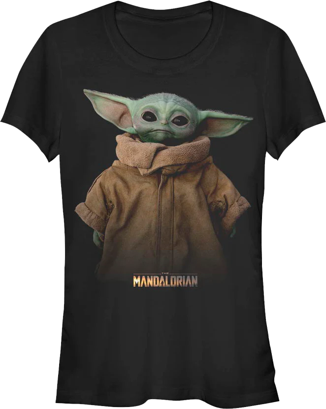 Ladies Star Wars The Mandalorian The Child Portrait Shirt