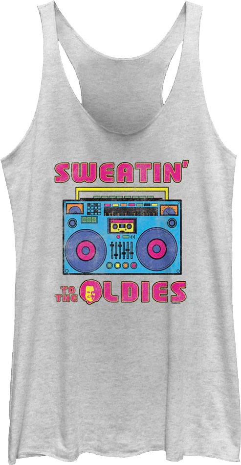Ladies Sweatin' To The Oldies Boombox Richard Simmons Tank Top