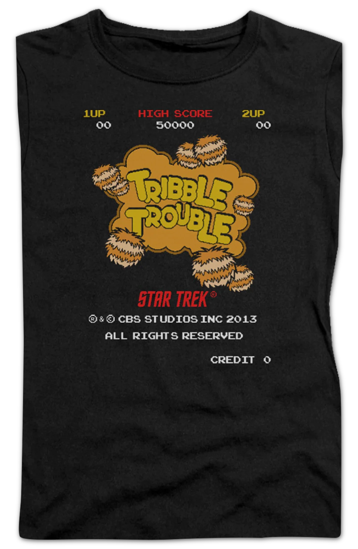 Ladies Tribble Trouble Video Game Star Trek Shirt - Image 2