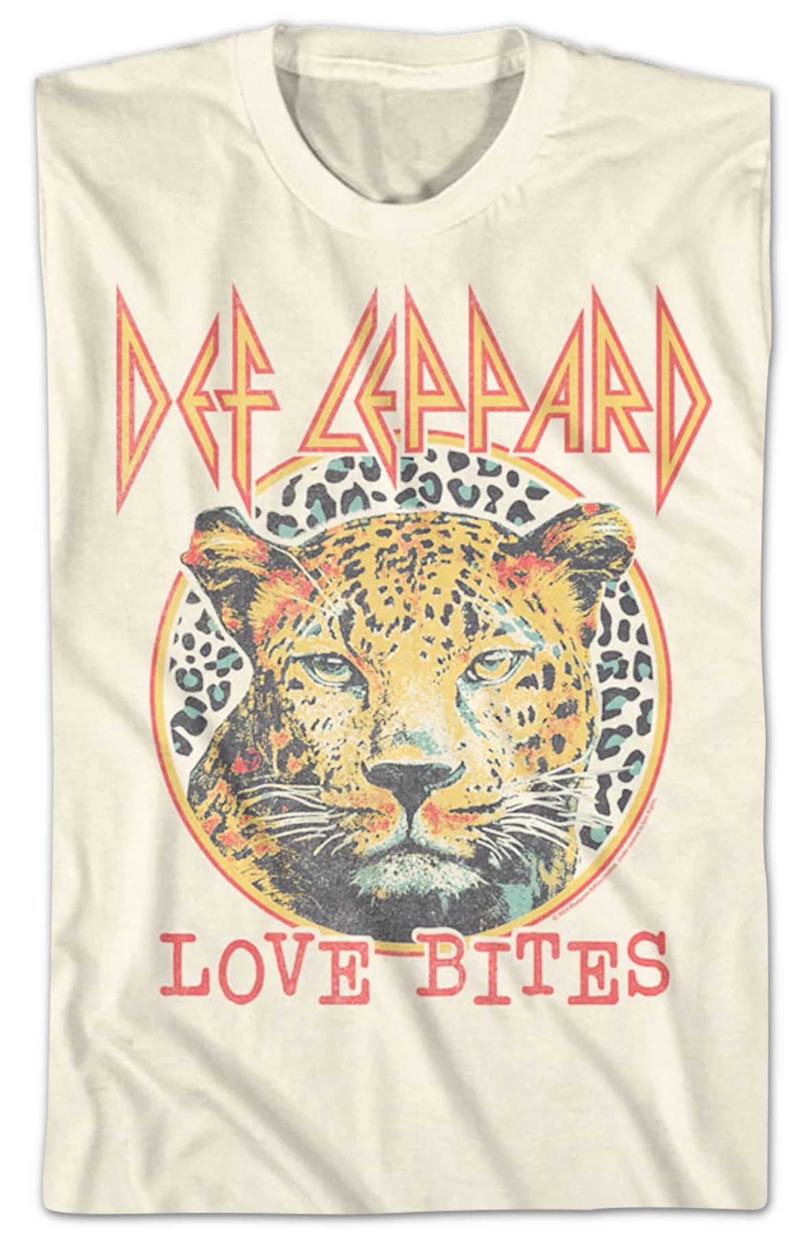 Leopard Print Love Bites Def Leppard T-Shirt - Image 2