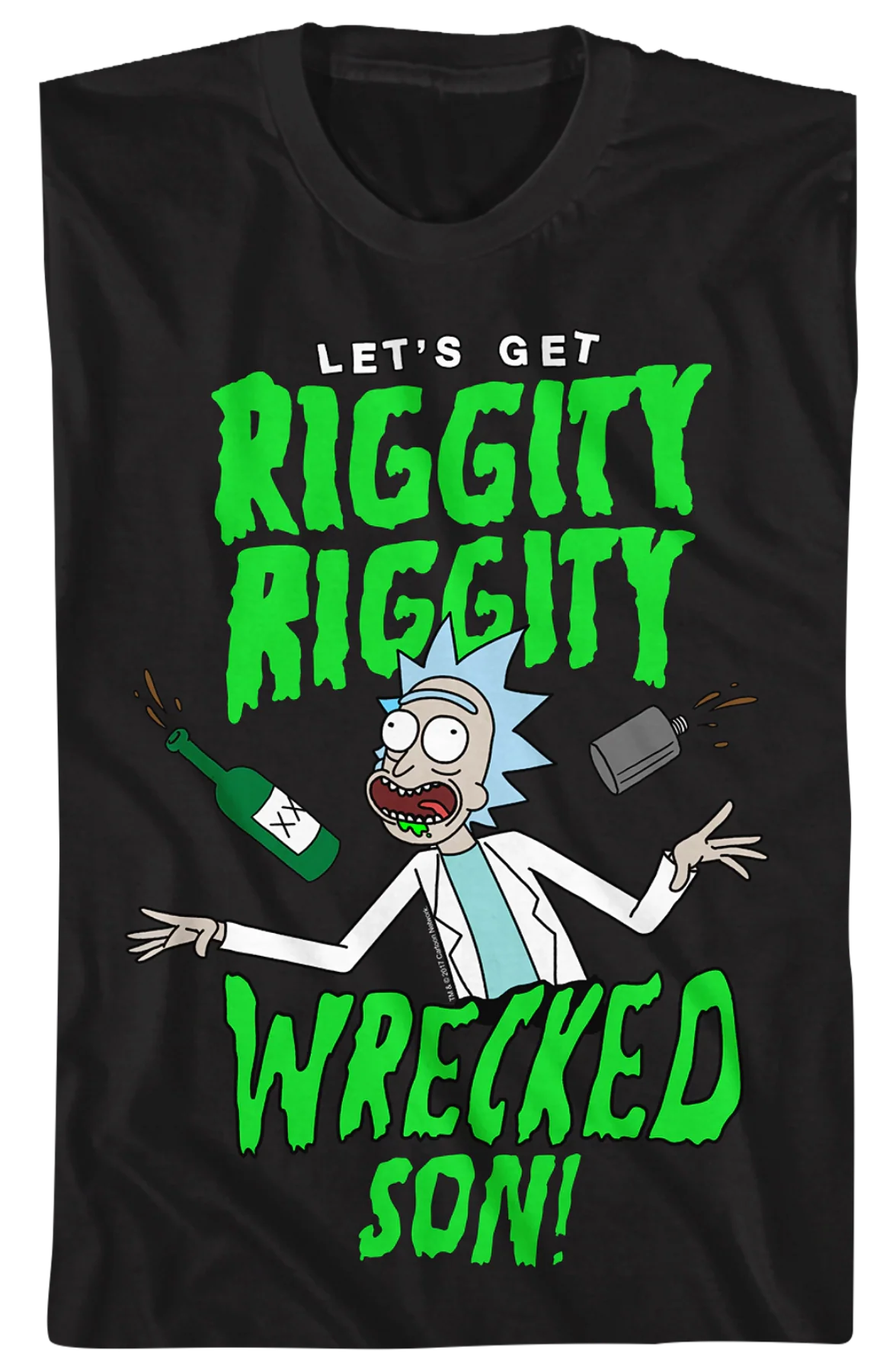 Let's Get Riggity Riggity Wrecked Rick and Morty T-Shirt - Image 2