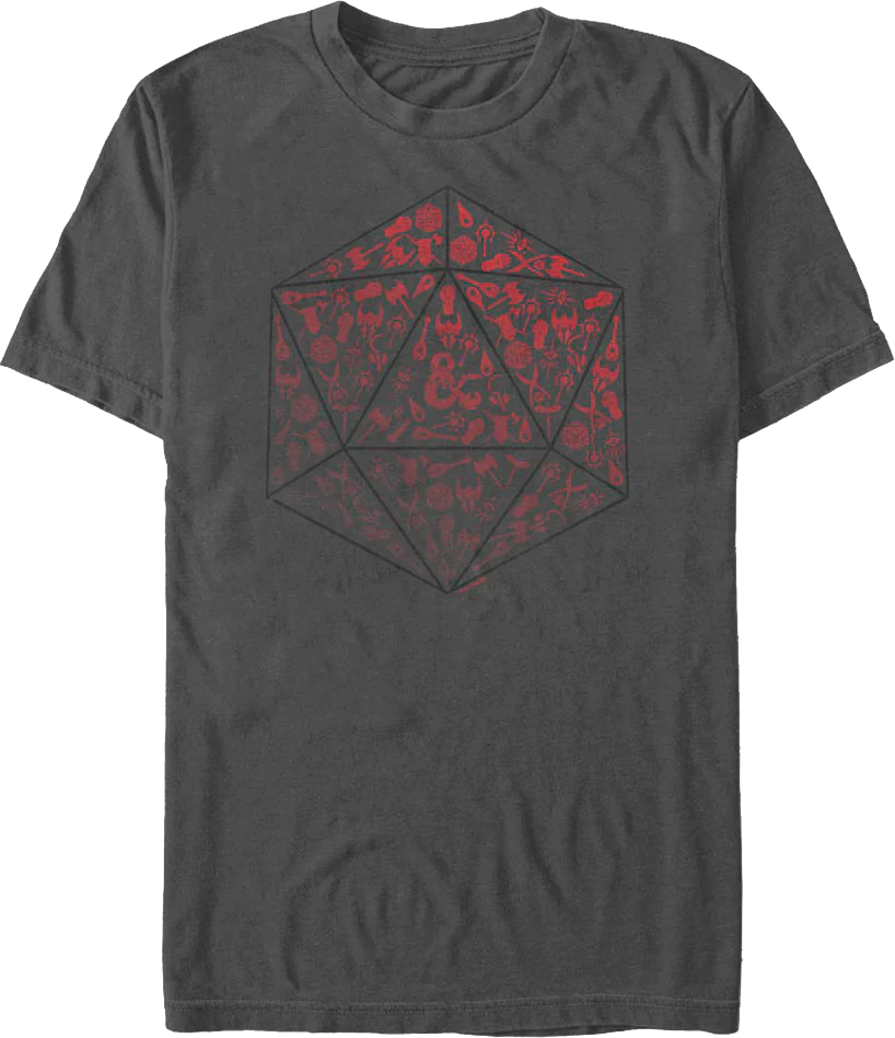 Logos In Rolling Die Dungeons & Dragons T-Shirt