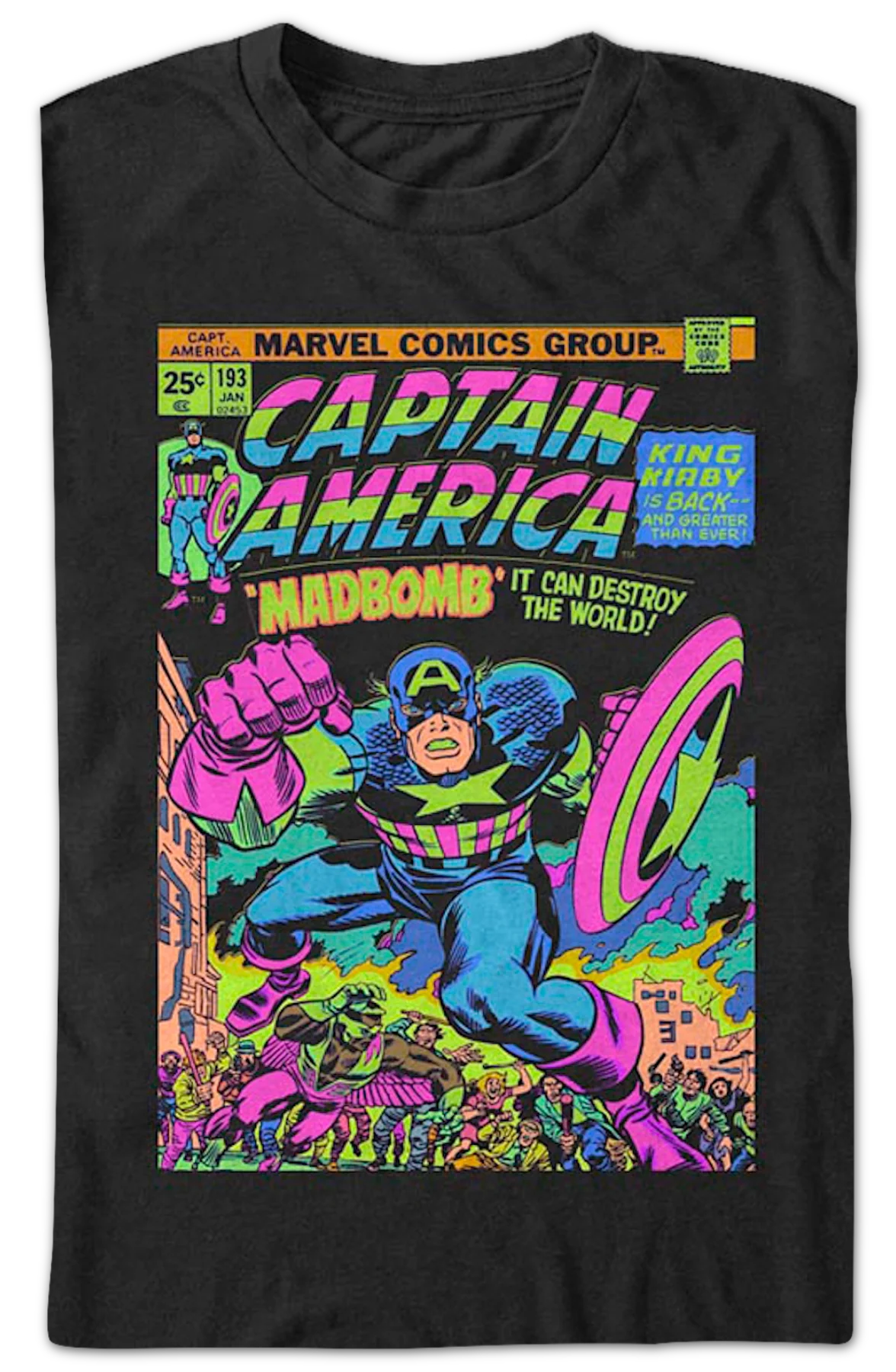 Madbomb Captain America Marvel Comics T-Shirt - Image 2