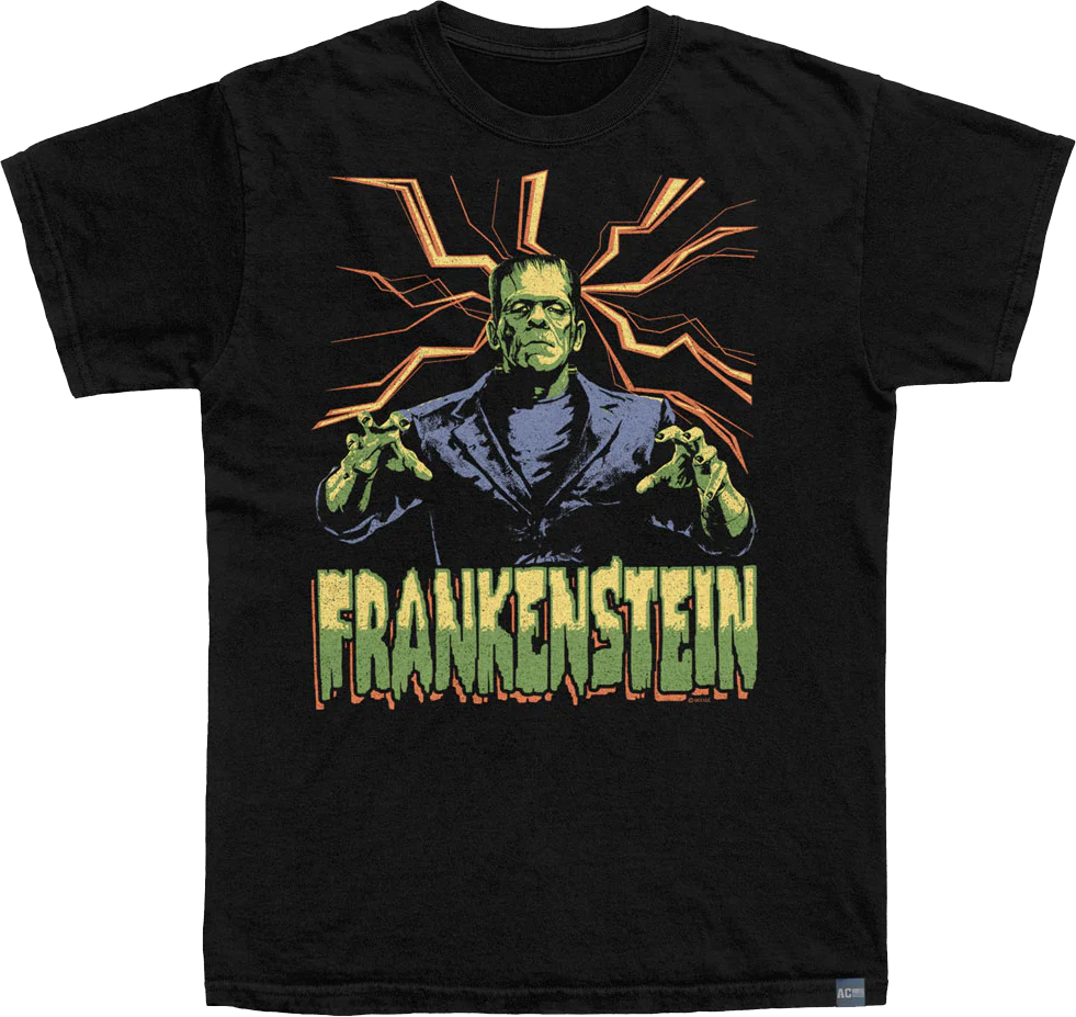 Made In USA Frankenstein Lightning Universal Monsters T-Shirt