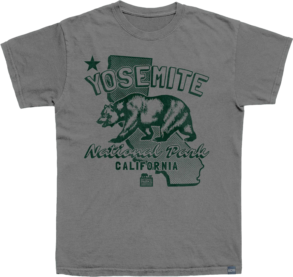 Made In USA Yosemite CA Flag NPCA T-Shirt