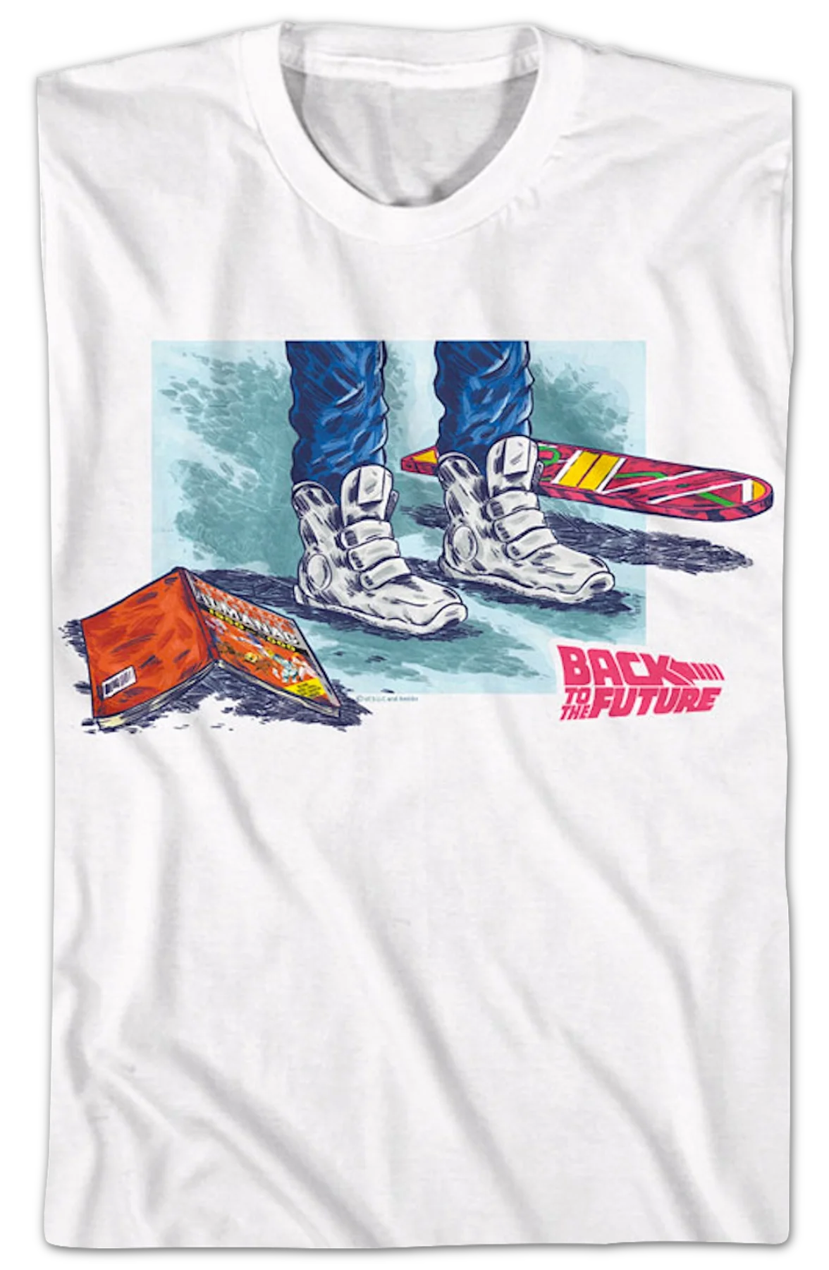 Marty's Sports Almanac Shoes Hoverboard Back To The Future T-Shirt - Image 2