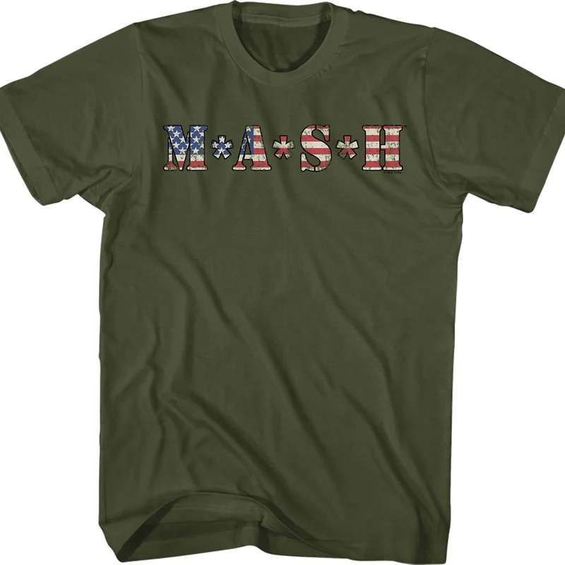 MASH American Flag Logo T-Shirt