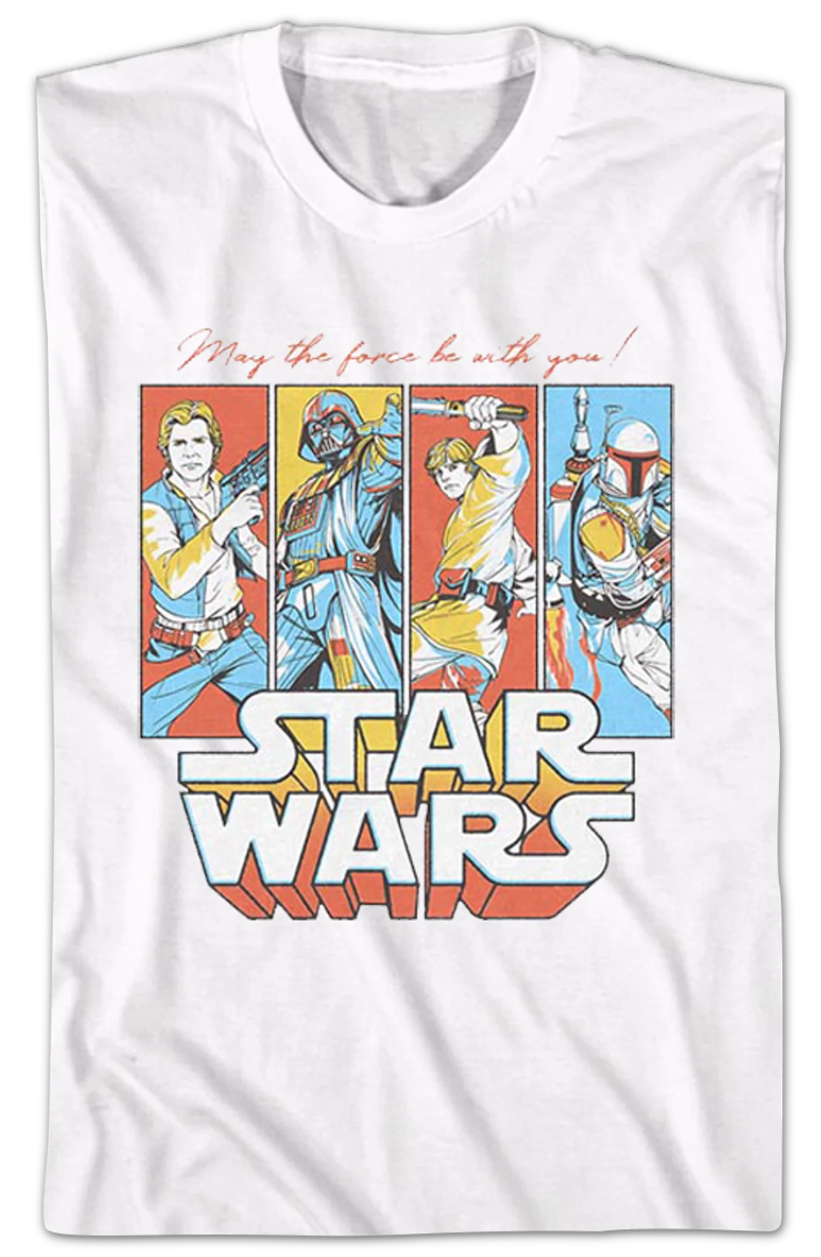 May The Force Be With You Pop Art Star Wars T-Shirt - Image 2