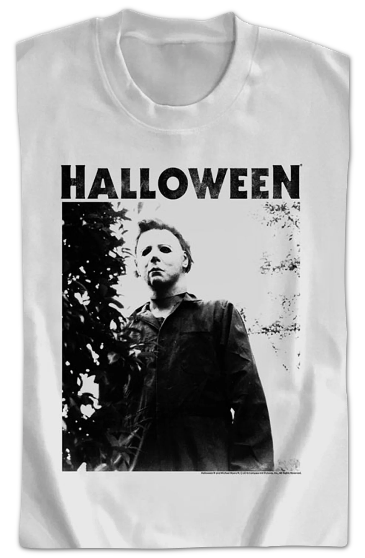 Michael Myers Black And White Photo Halloween Sweatshirt - Image 2