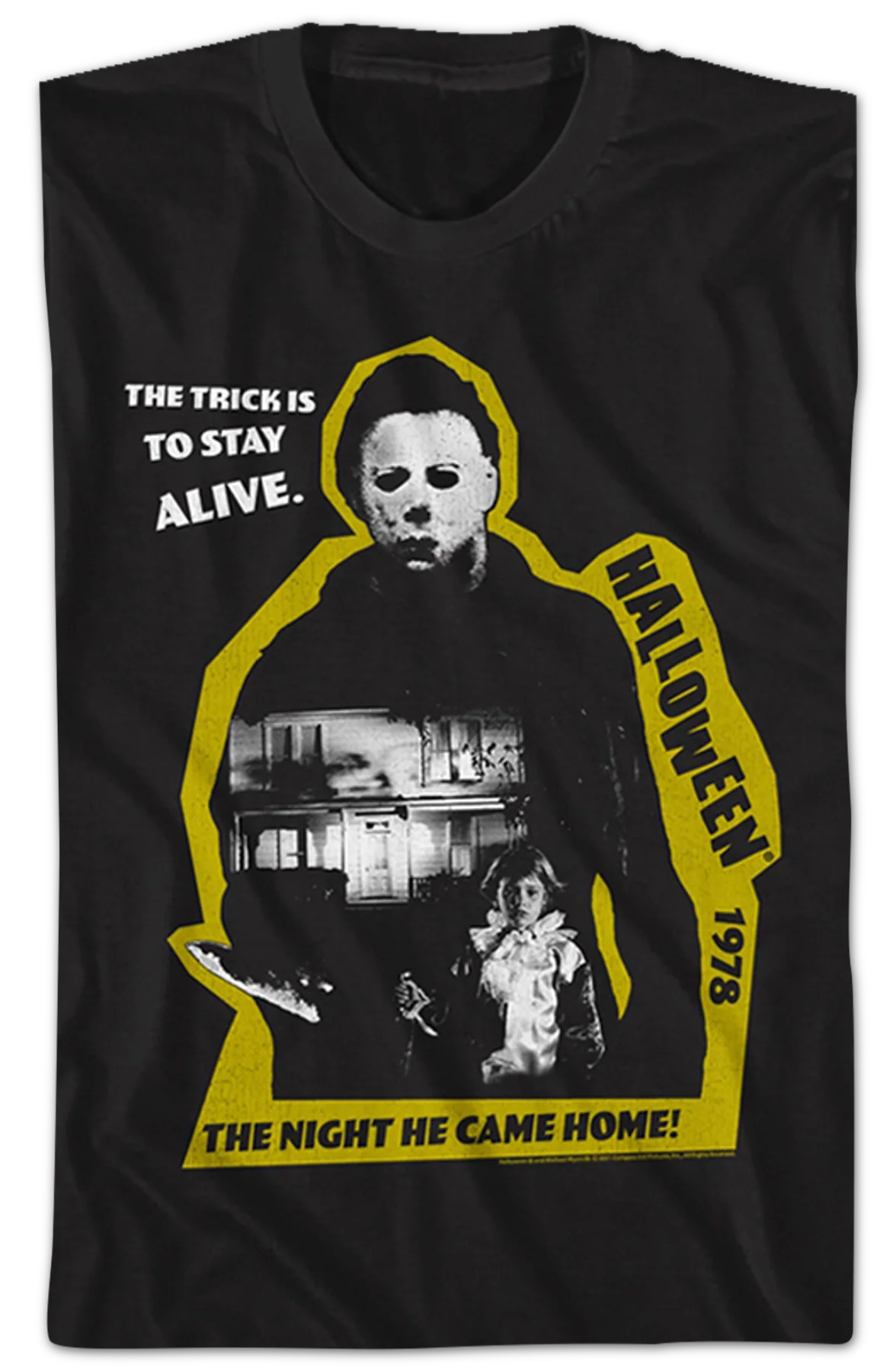 Michael Myers The Shape Cut Out Halloween T-Shirt - Image 2