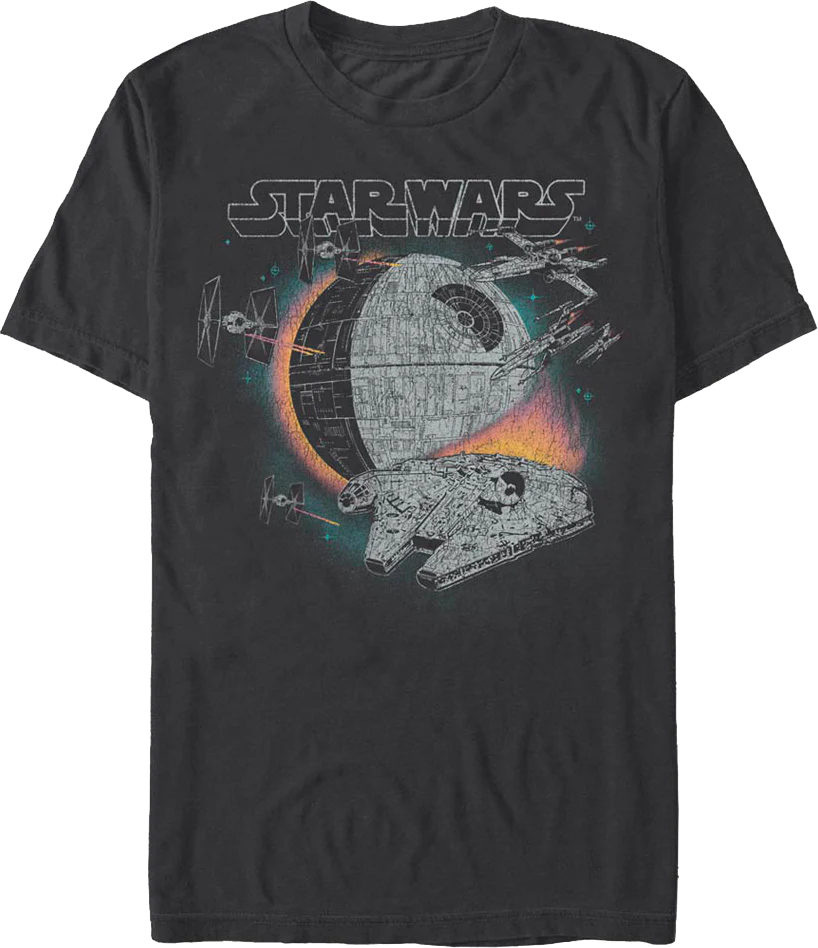Millennium Falcon Narrow Escape Star Wars T-Shirt