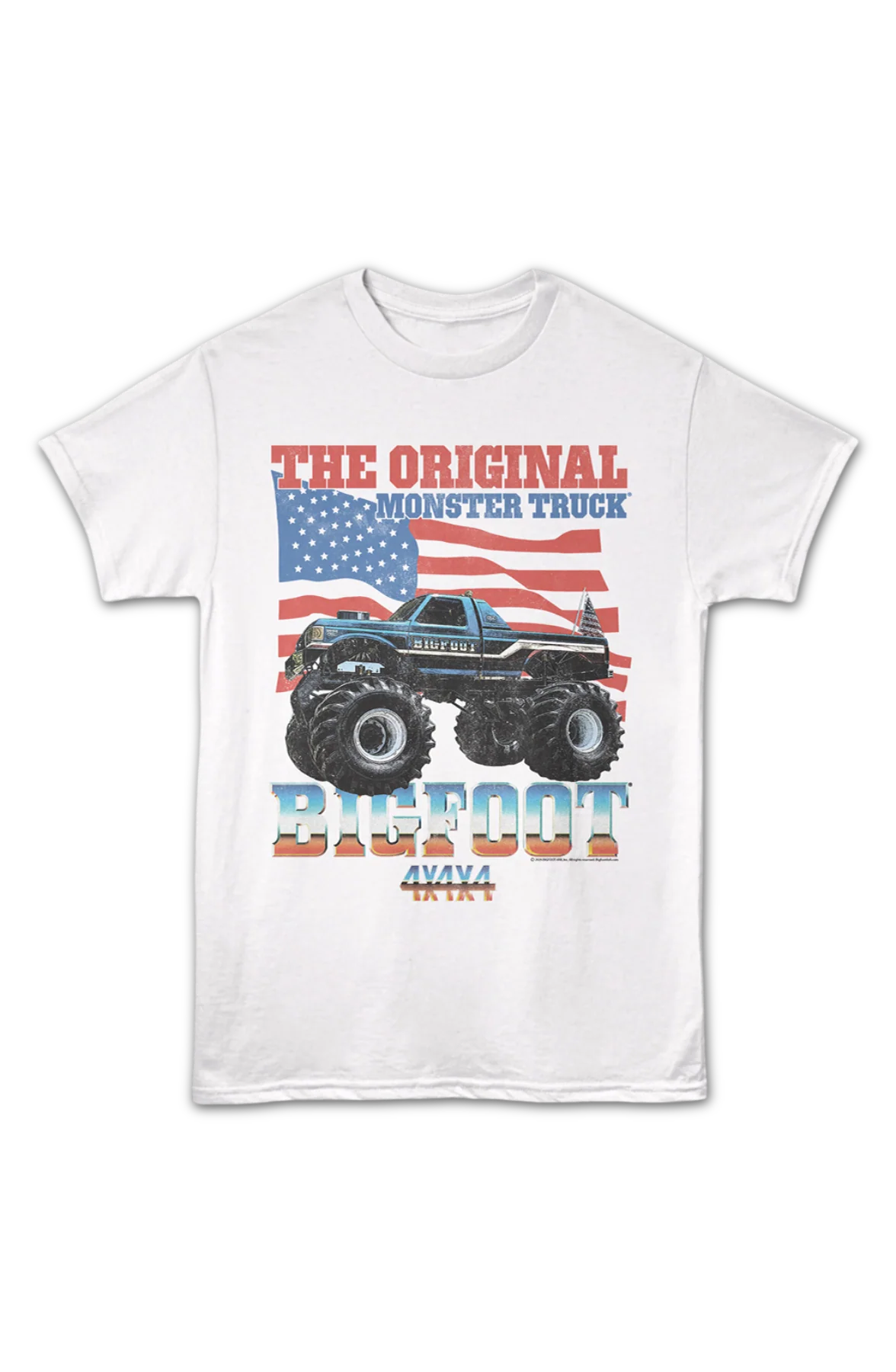 Monster Truck Flag Bigfoot T-Shirt - Image 2