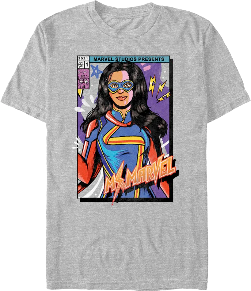 Ms. Marvel Colorful Cover Marvel Comics T-Shirt