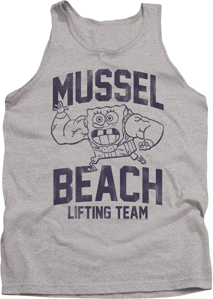Mussel Beach Lifting Team SpongeBob SquarePants Tank Top