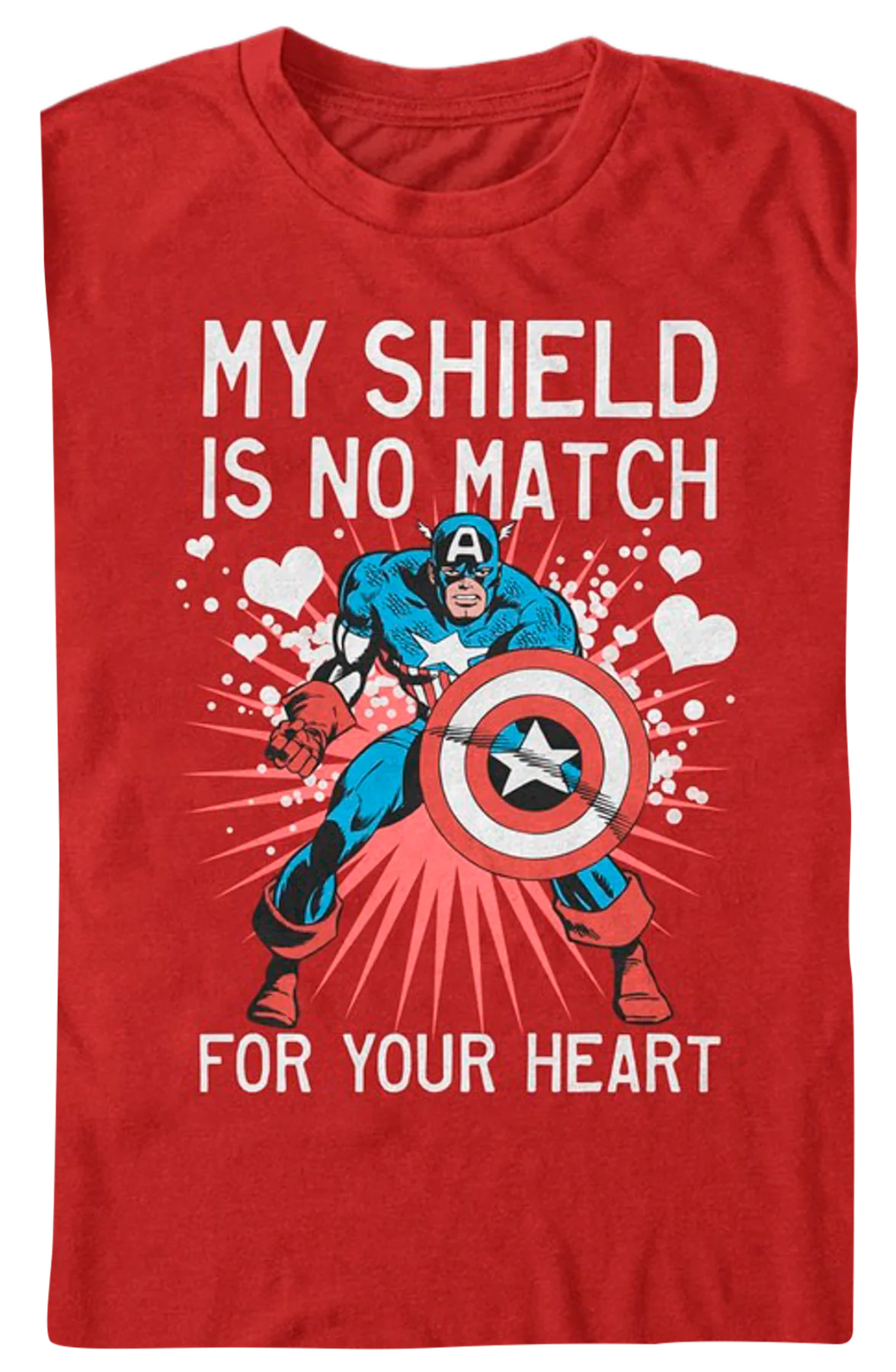 My Shield Is No Match For Your Heart Captain America T-Shirt - Image 2