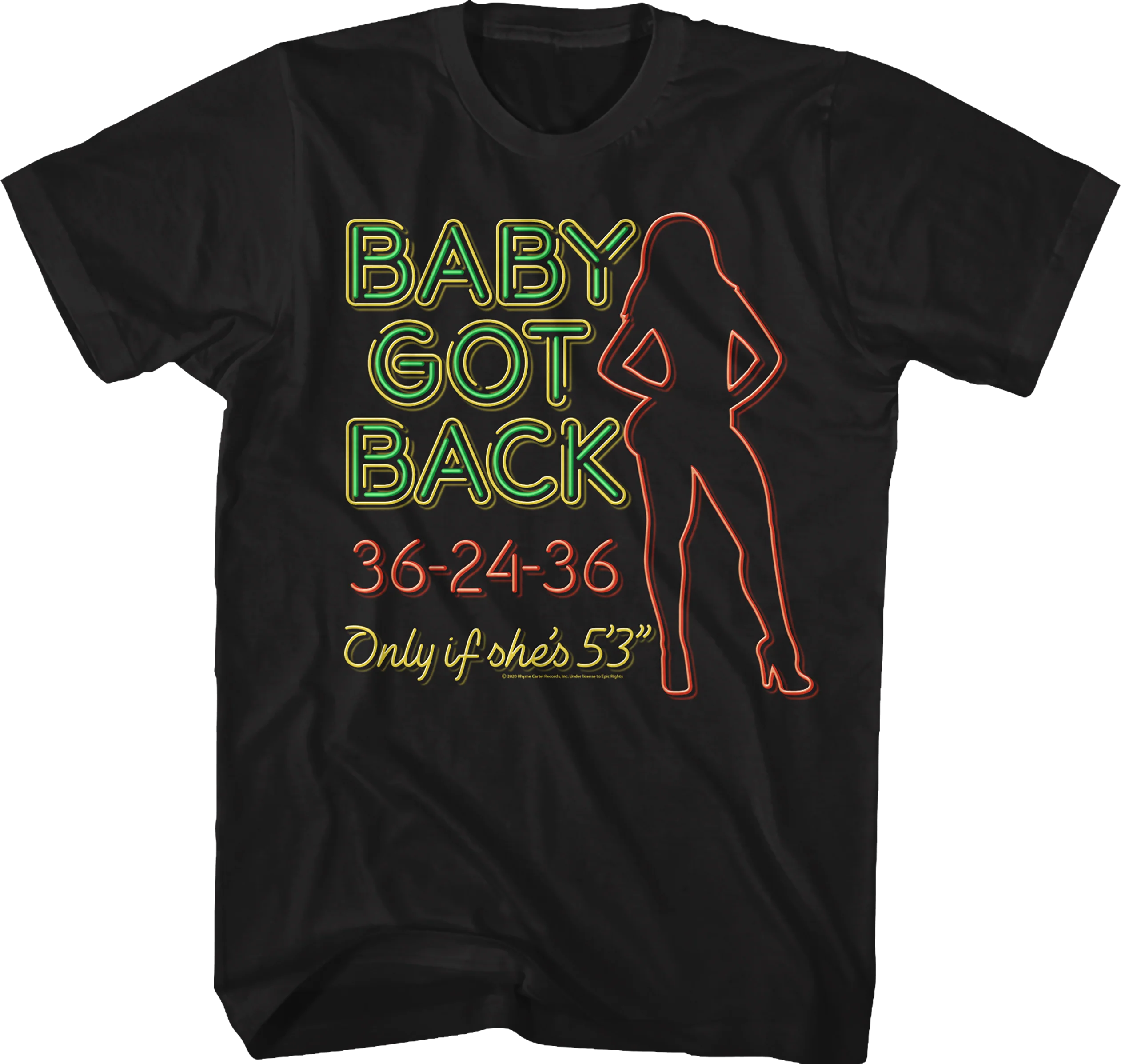 Neon Baby Got Back Sir Mix-a-Lot Shirt