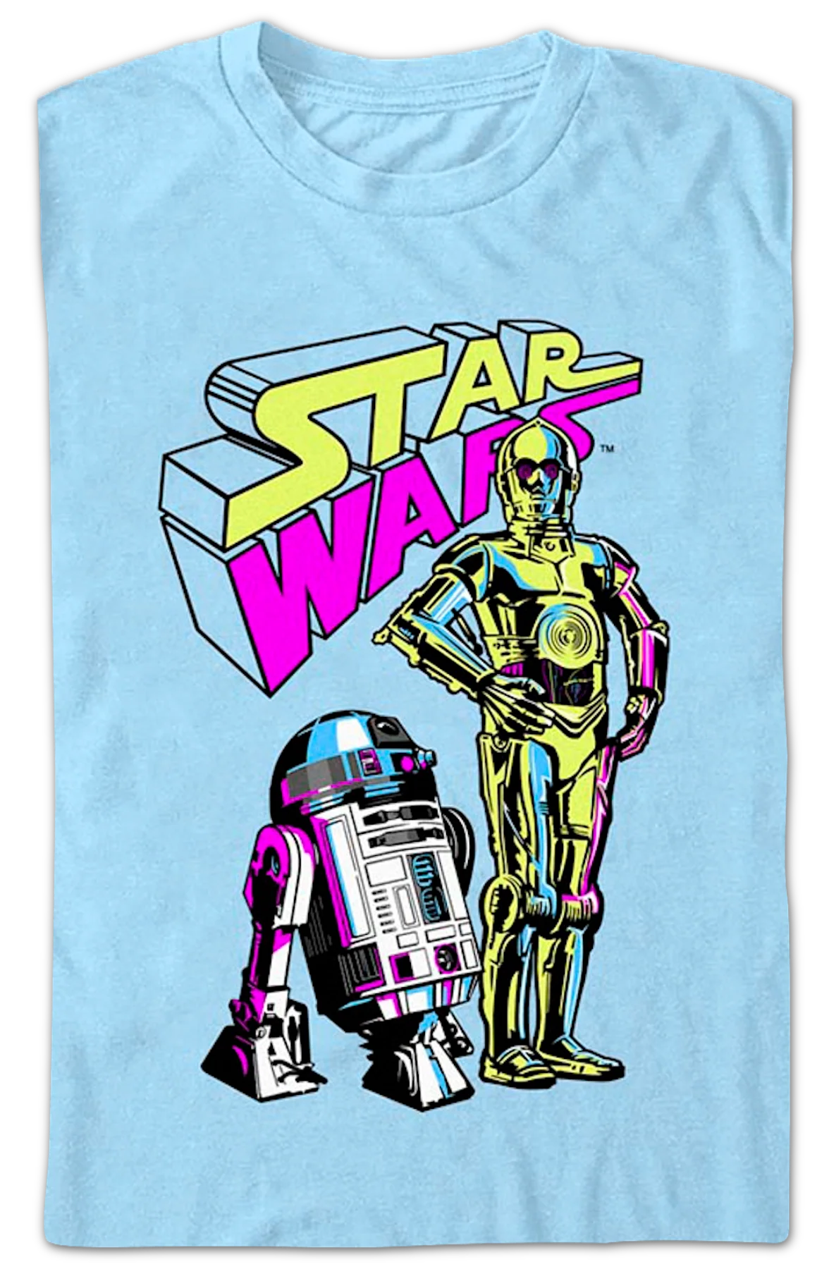 Neon Droids Star Wars T-Shirt - Image 2
