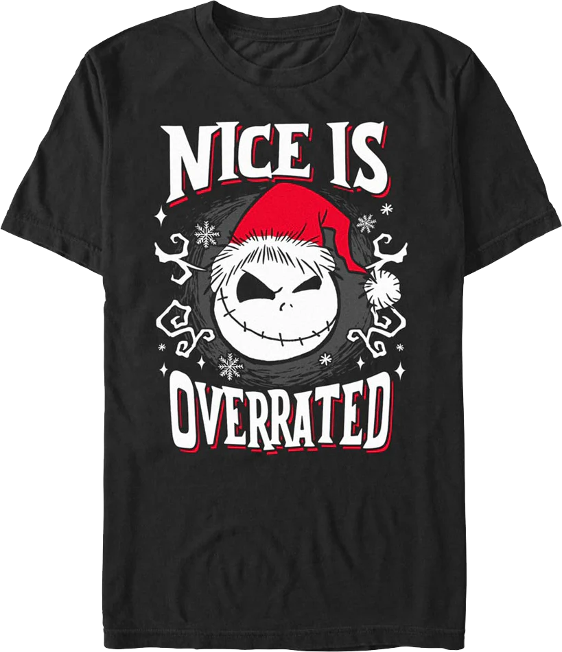 Nice Is Overrated Nightmare Before Christmas T-Shirt