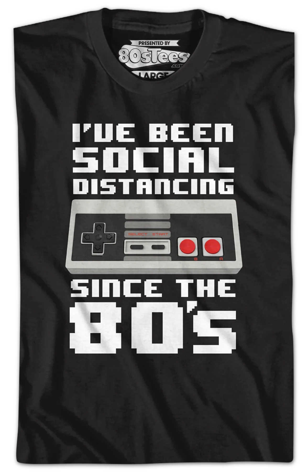 Nintendo Controller Social Distancing Since The 80's T-Shirt - Image 2