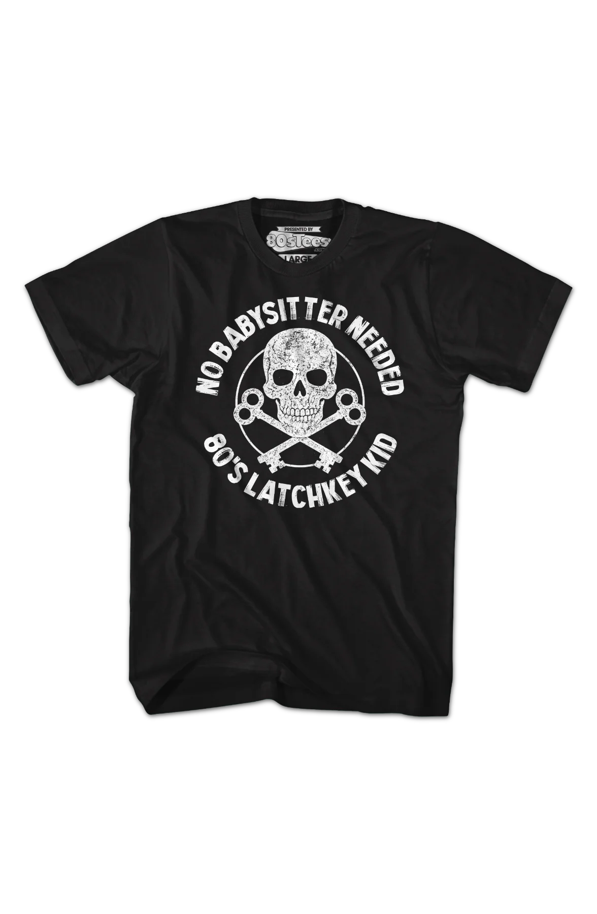 No Babysitter Needed 80's Latchkey Kid T-Shirt - Image 2