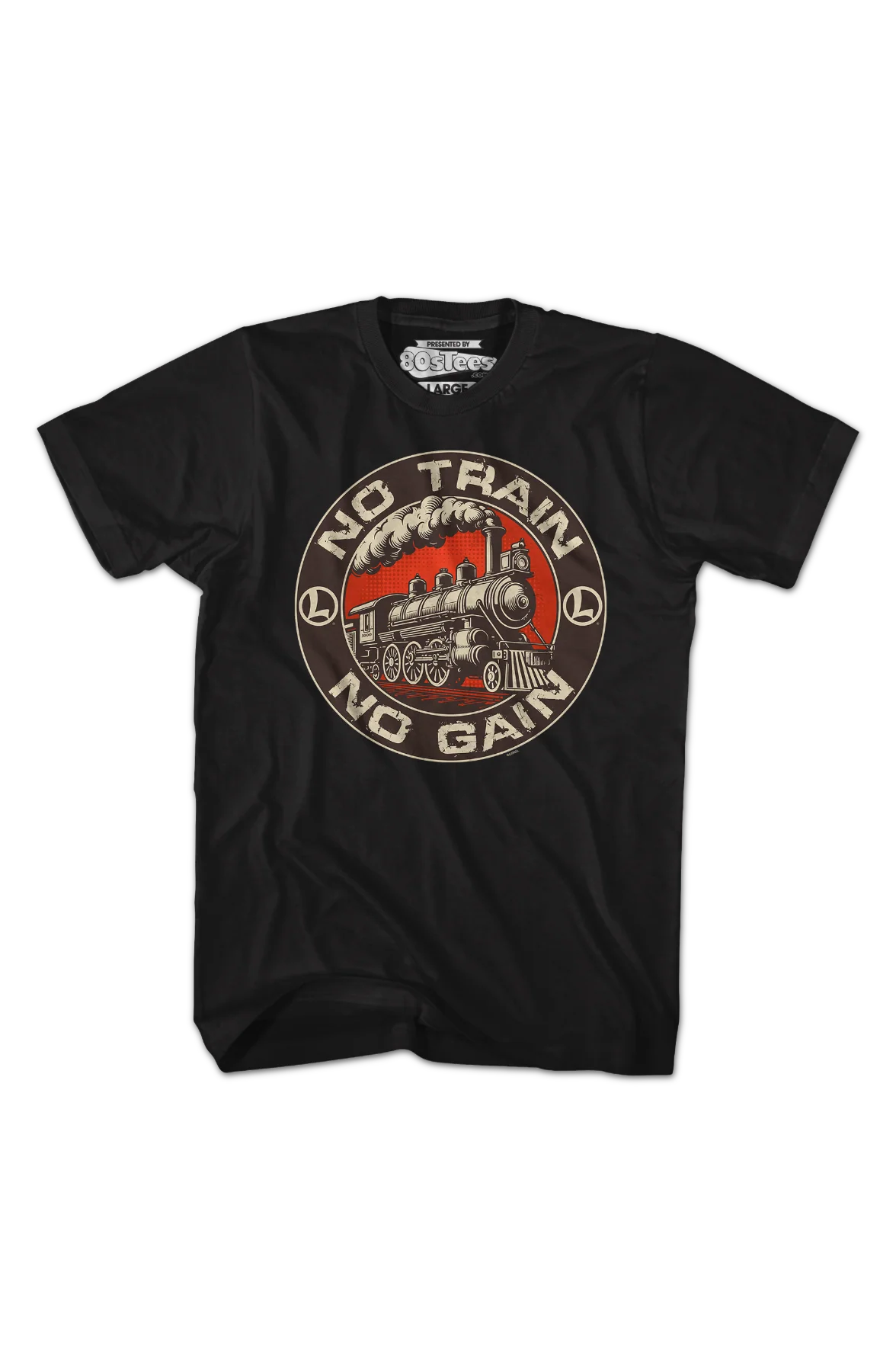 No Train No Gain Lionel Trains T-Shirt - Image 2