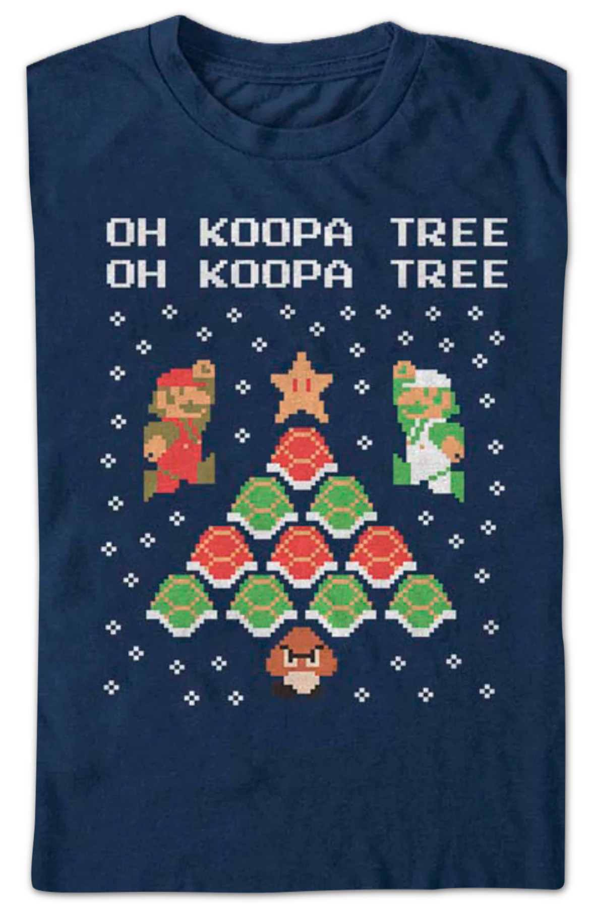 Oh Koopa Tree Super Mario Bros. Christmas T-Shirt - Image 2